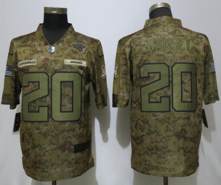 Men Jacksonville Jaguars #20 Ramsey Nike Camo Salute to Service Limited NFL Jerseys->women nfl jersey->Women Jersey